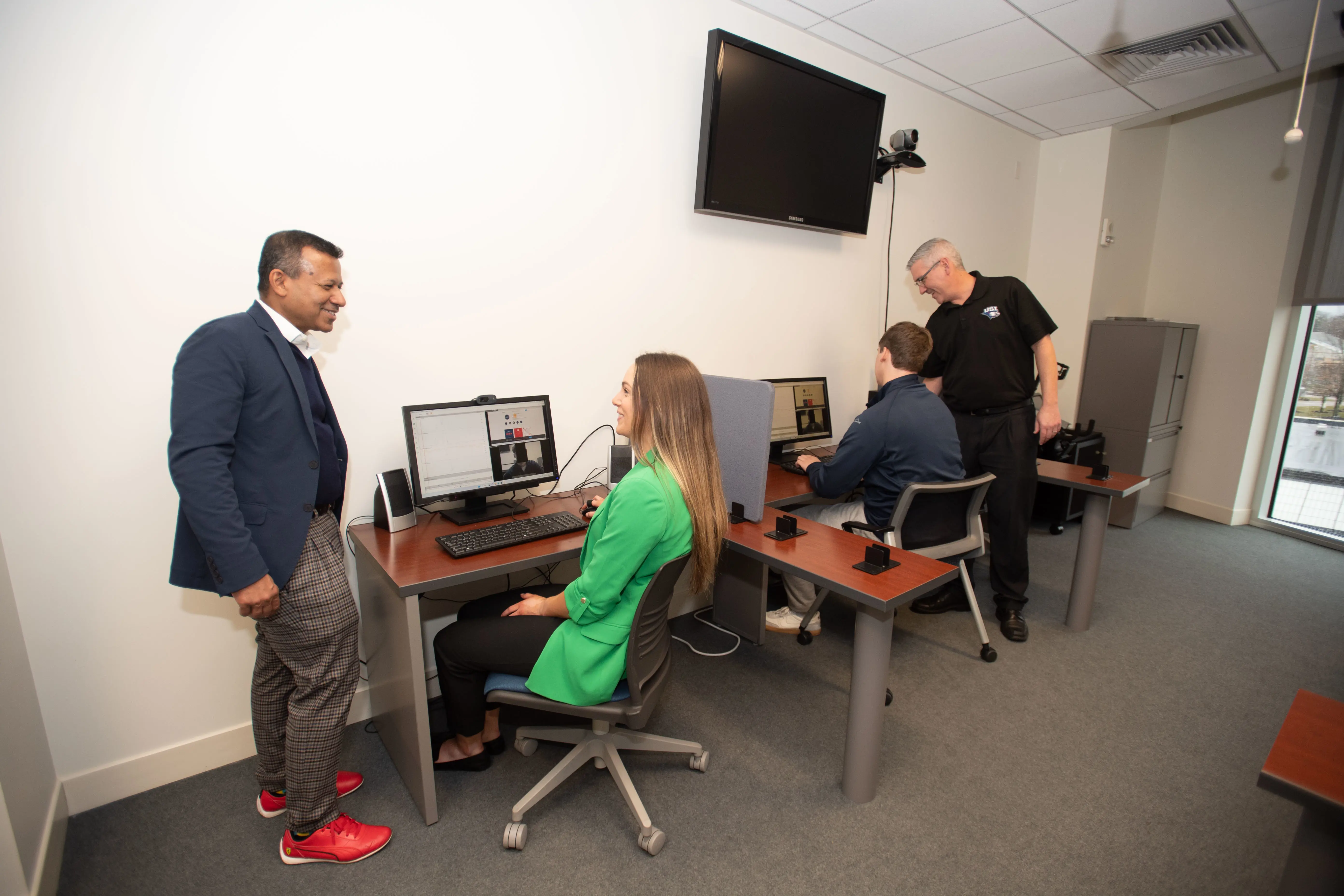 Faculty and students do research in the Biometrix Discovery Lab