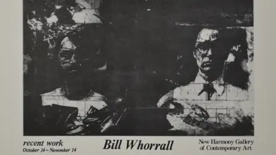 Exhibition postcard for Bill Whorrall's recent work