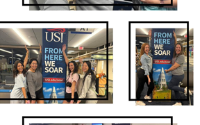 Photos of OT students at the Evansville Airport