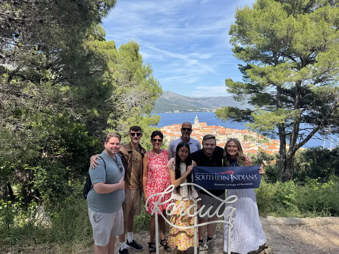 A group of study abroad students in Croatia