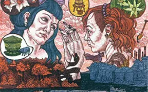 Transferal of Energy, Brett Anderson, color relief print, 2013