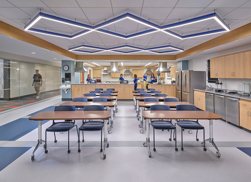 Food and Nutrition classroom and kitchen area
