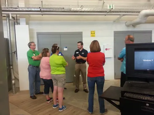 Community members visiting the Applied Engineering Center