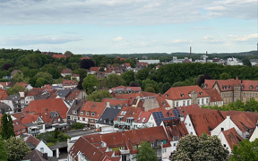 View from the 165-foot bell tower of Marienkirche overlooking Osnabrück.