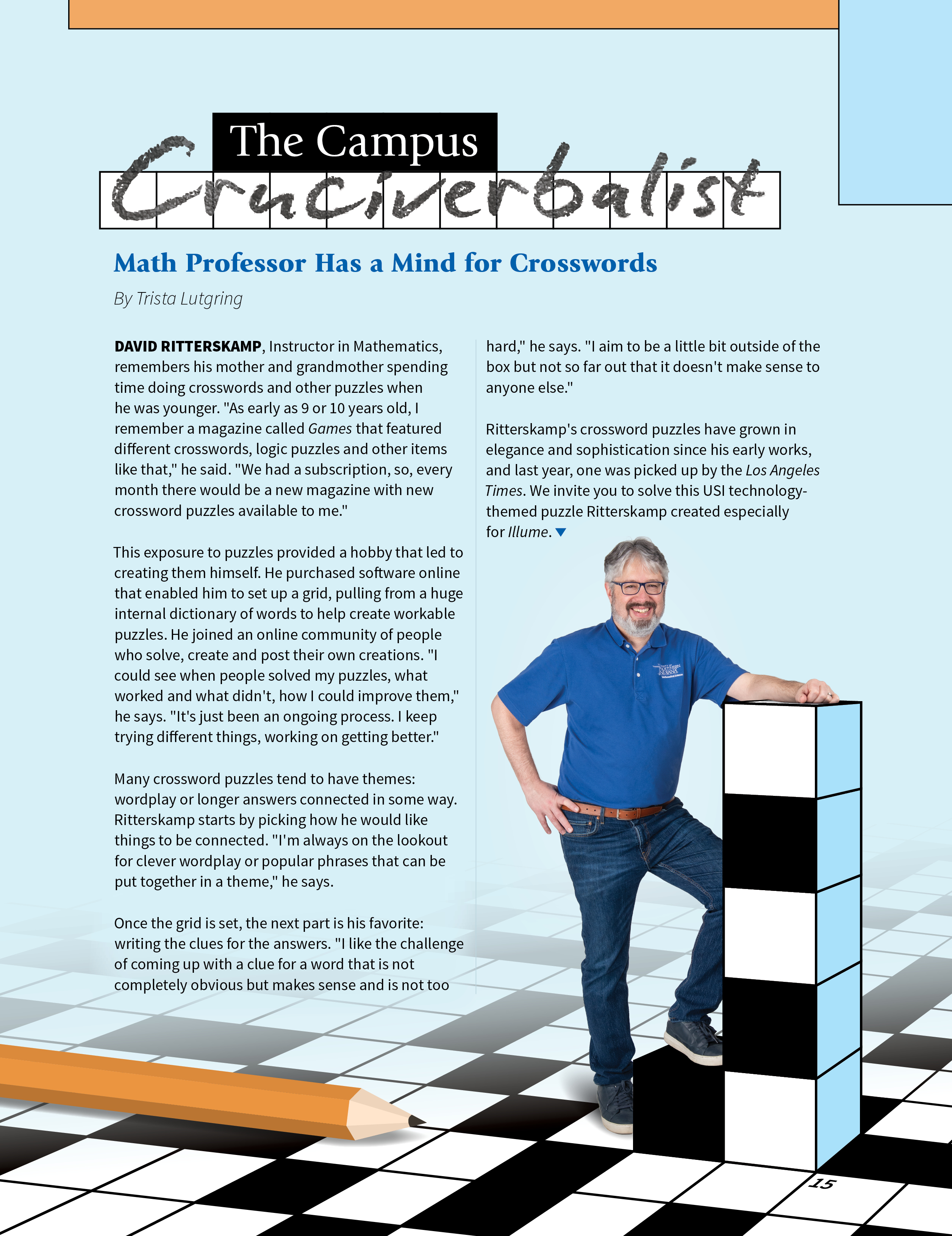 Magazine article and illustration featuring David Ritterskamp