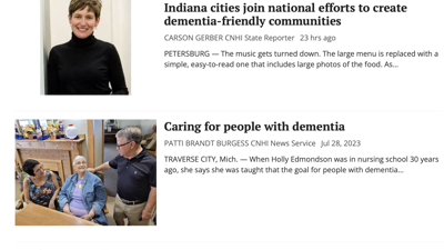 Screenshot of News and Tribune website news feed featuring USI partnership with Mi Patio restaurant