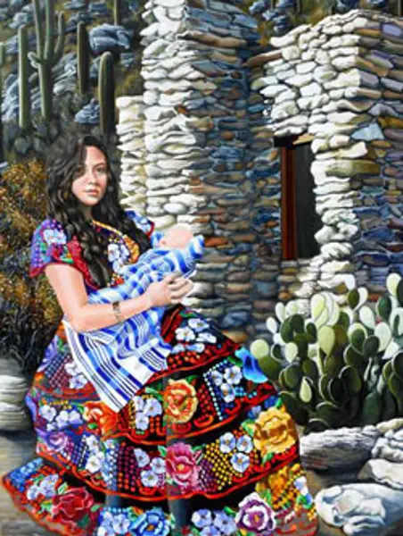 Tucson Madonna, Jack Cascione, oil on canvas, 2015