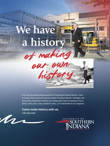 ad featuring historical photo of David L Rice recreated by Steven J Bridges