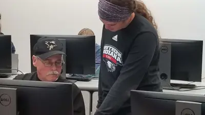 People working together in a computer lab