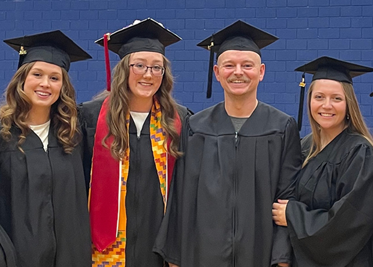 Photo of respiratory therapy students at commencement