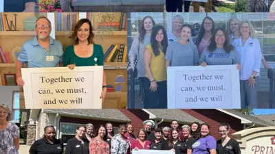 Photo collage of demonstrations by Dementia Friendly Communities in Warrick County
