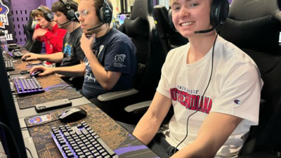 Members of the Esports Club playing in a tournament