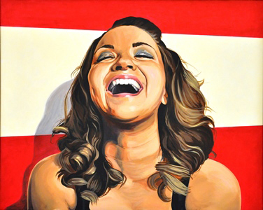 Tanna Carman Small I am Bigger Than... Acrylic on canvas. Painting Merit Award
