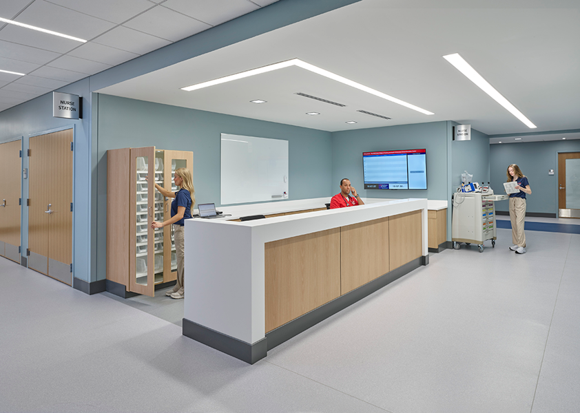 nurses station at the clinical simulation center