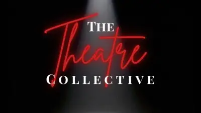 "The Theatre Collective" text in a stage light