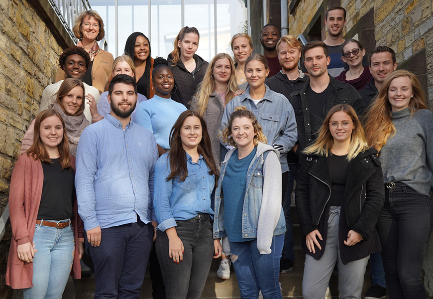 Group phto of students on a 2019 trip to Germany