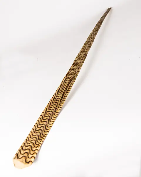 tattooed wood art piece