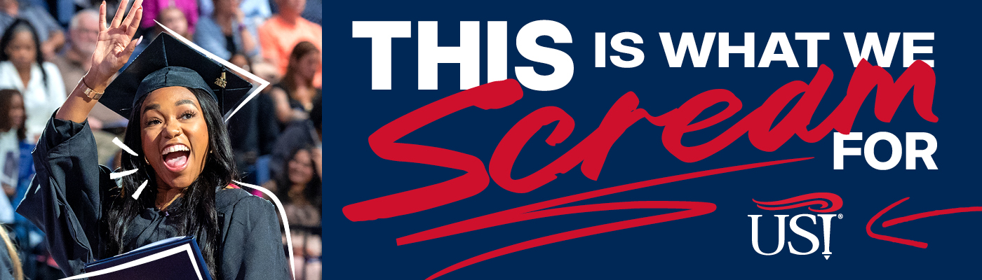 billboard design featuring USI graduate
