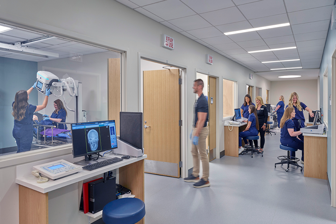View of radiology suite from the hallway
