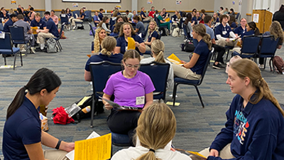 Photo of students during AHEC simulation