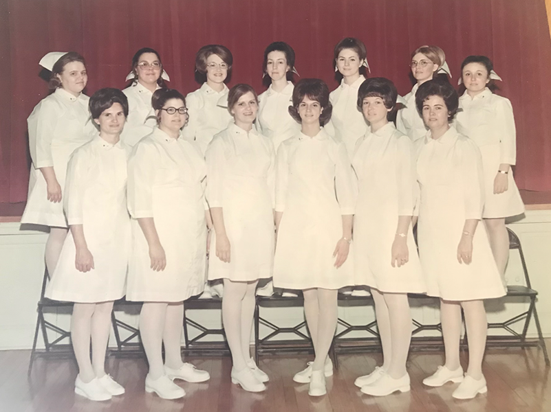 Photo of nursing students from 1970