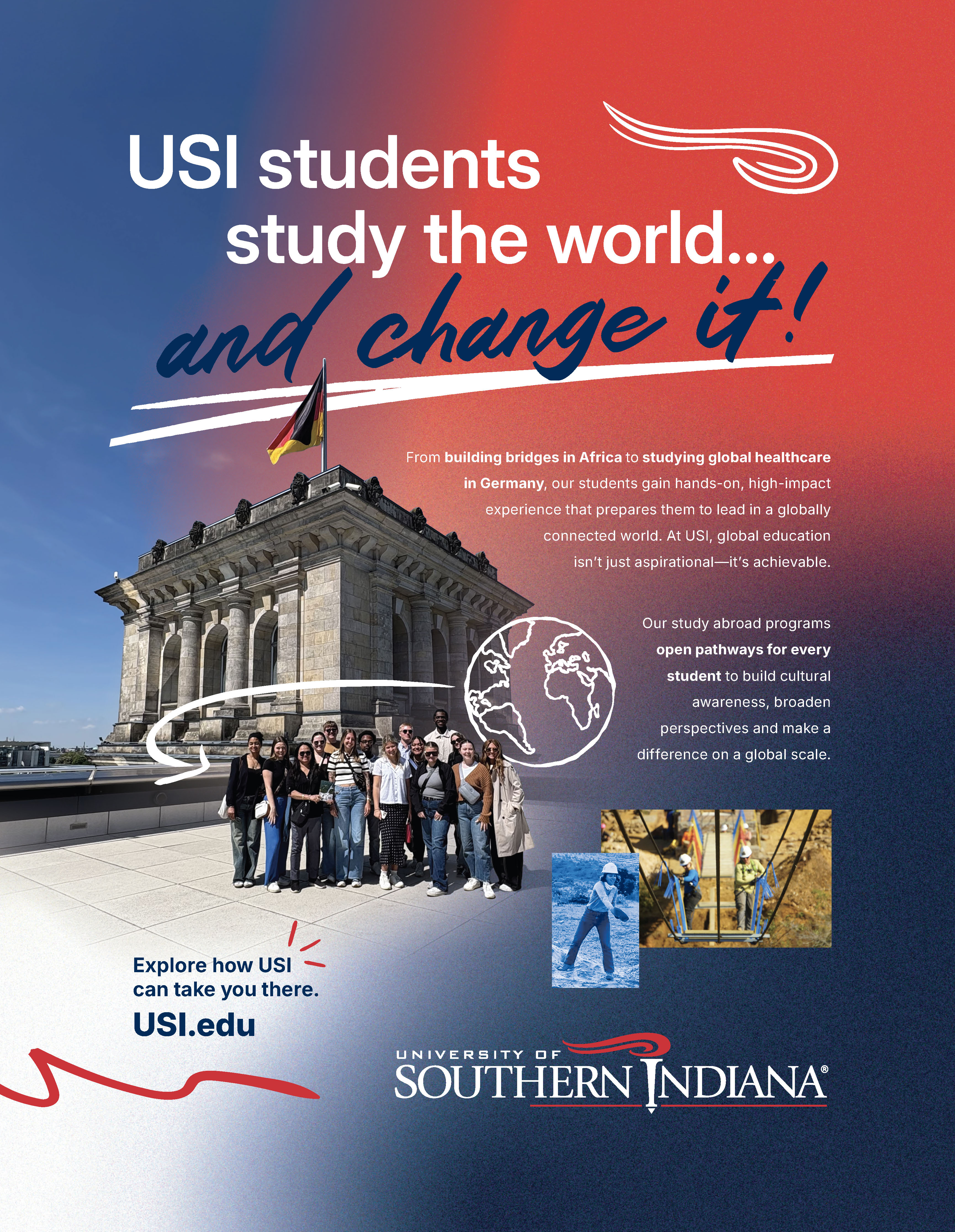ad featuring USI study abroad opportunities 