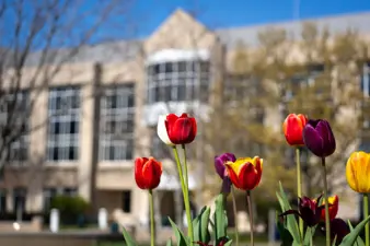 Campus life photo showing student activities and facilities