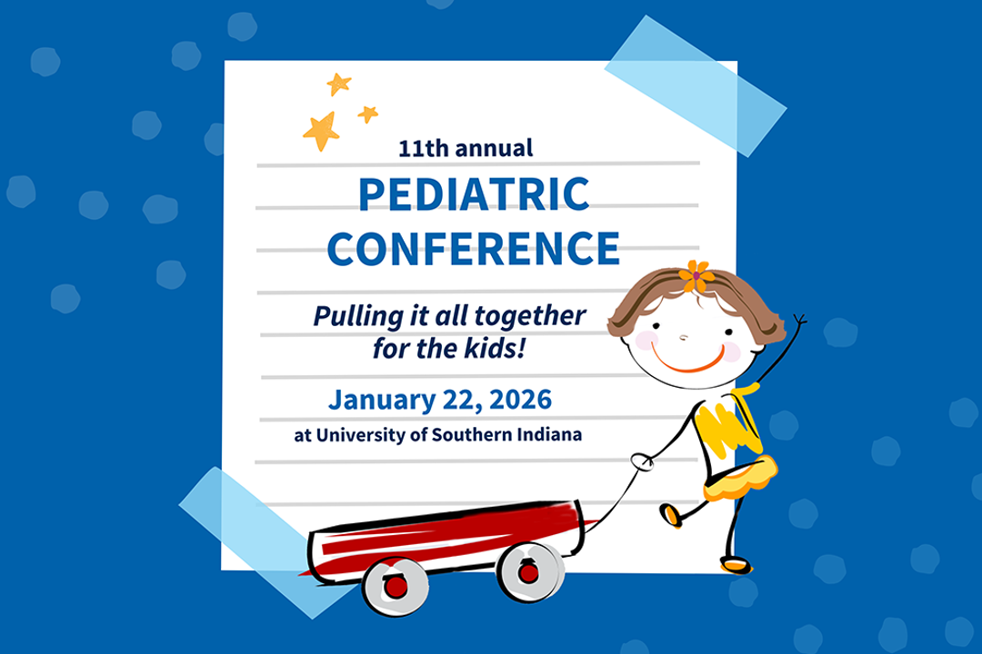 Graphic to describe the pediatric conference