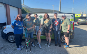 Students and faculty volunteer at Vanderburgh Humane Society's Cardio for Canines program