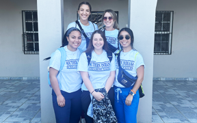 OT students in Belize wearing USI T-shirts
