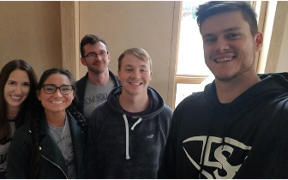 A group of USI peer mentors smiling
