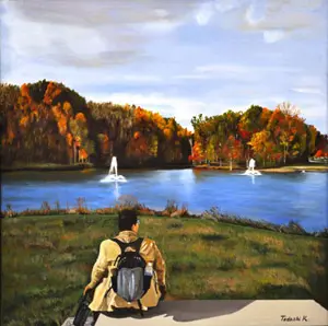 Tadashi Kojima, The Beginning of My Second Life, oil on canvas, 2015
