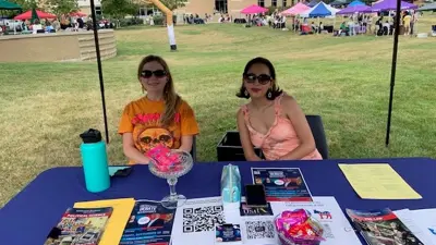 Political Science Society members table at the Student Involvement Fair