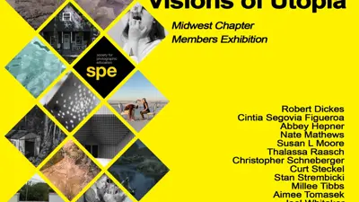 Exhibition poster for "Visions of Utopia, Midwest SPE Chapter Members Exhibition"