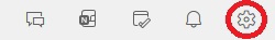 Red circle showing location of Settings