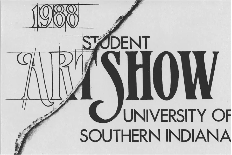 1988 USI Student Art Show postcard
