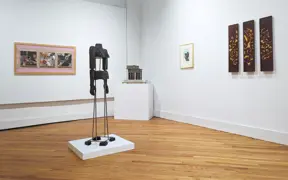 Gallery view of Sanders Spotlight exhibition with artworks