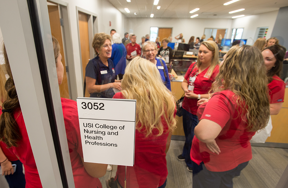 Undergraduate nursing students in a classroom at the Stone Center