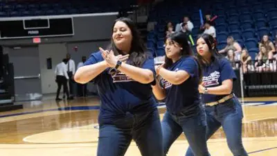 image of three sorority students in a line