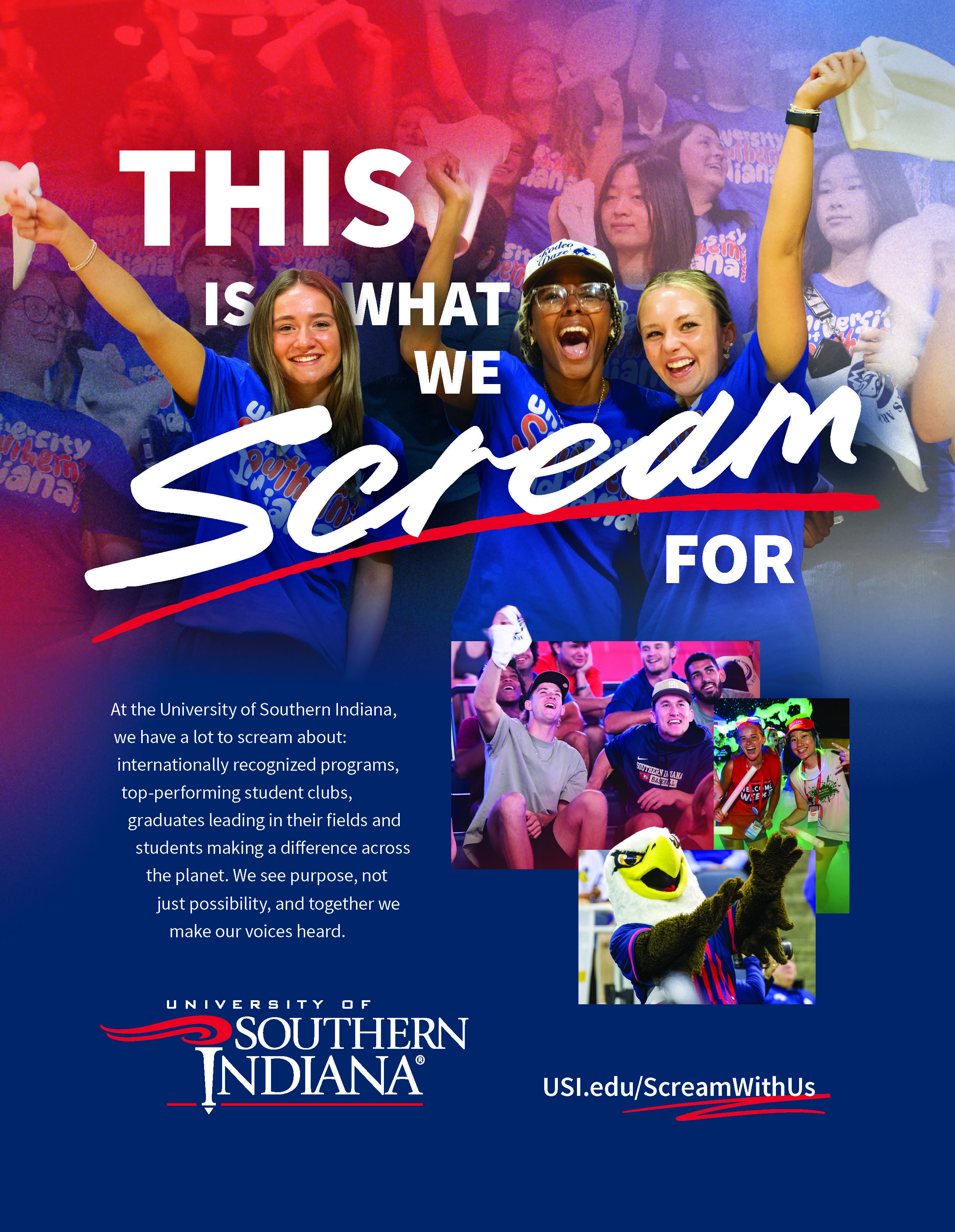 ad featuring USI athletic events