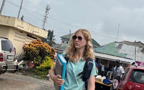Faculty member on the way to Winneba