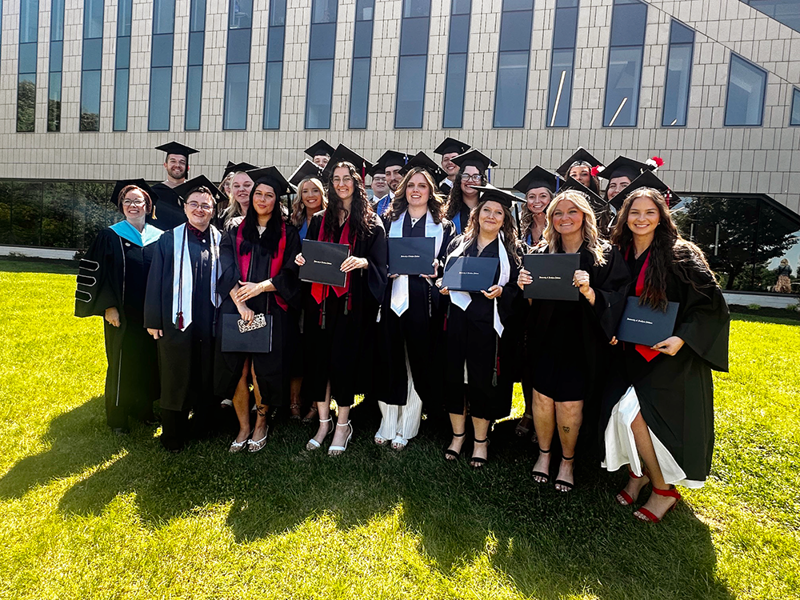 Radiology students and faculty at graduation