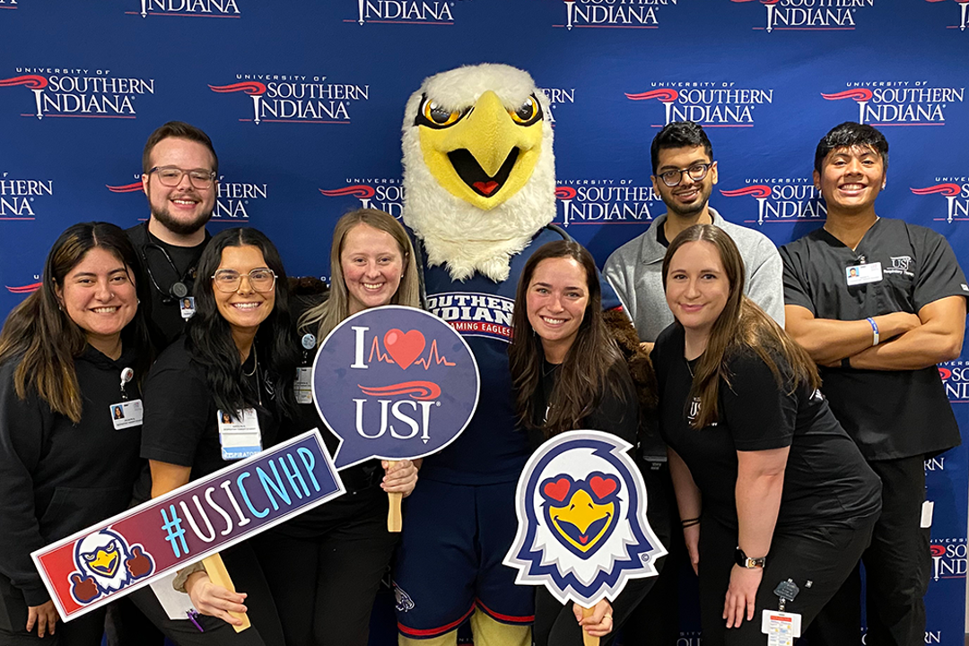 Photo of respiratory therapy students at Health Professions Day