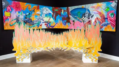 A 3-dimensional art installation by art and design alumna Livia Alexander