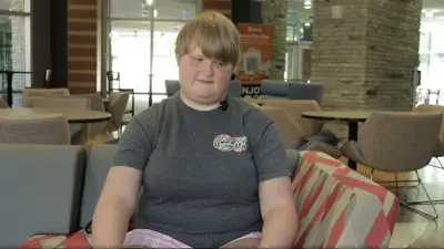 Photo of Cadie, who is visually impaired