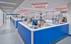 View of the dental clinic showing all the patient areas
