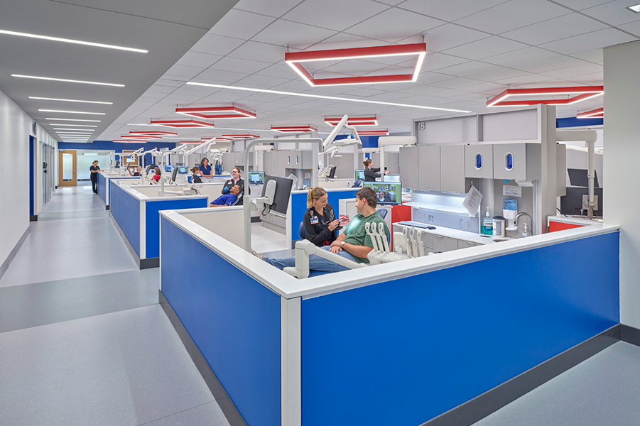 View of the dental clinic showing all the patient areas