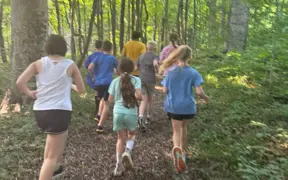 SCA Cross Country Team on a practice run.
