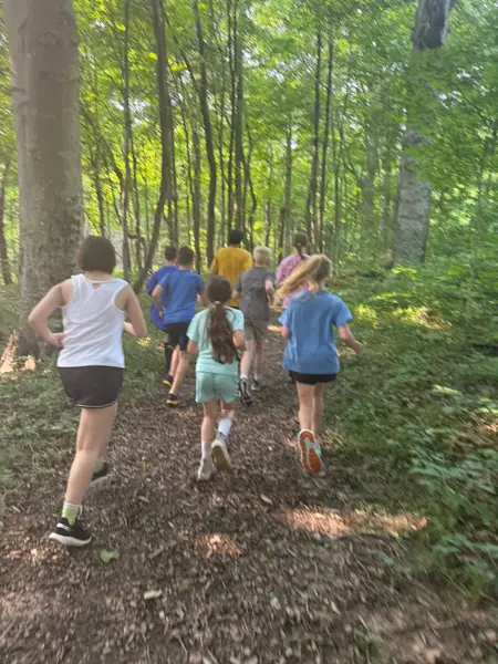 SCA Cross Country Team on a practice run.