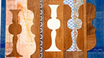 Rudy Pozzatti, Vases and Cellos?, Relief, paper, and wood, 2013